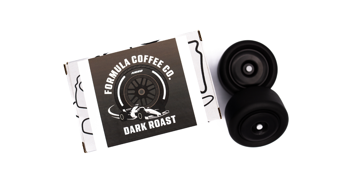 New Drop: Hard Tire — Our Dark Roast That Carries You to the Checkered Flag